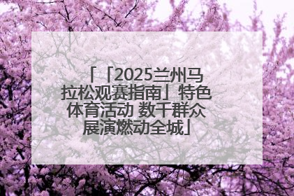 「2025兰州马拉松观赛指南」特色体育活动 数千群众展演燃动全城