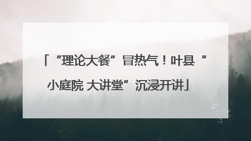 “理论大餐”冒热气！叶县“小庭院 大讲堂”沉浸开讲