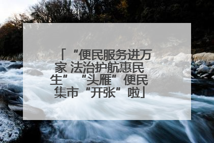 “便民服务进万家 法治护航惠民生”“头雁”便民集市“开张”啦