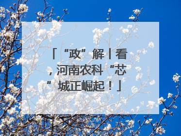 “政”解丨看，河南农科“芯”城正崛起！