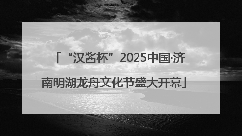 “汉酱杯”2025中国·济南明湖龙舟文化节盛大开幕