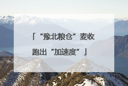 “豫北粮仓”麦收跑出“加速度”