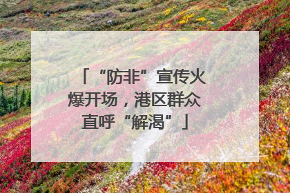 “防非”宣传火爆开场，港区群众直呼“解渴”