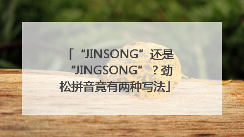 “JINSONG”还是“JINGSONG”？劲松拼音竟有两种写法