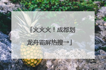 火火火！成都划龙舟霸屏热搜→