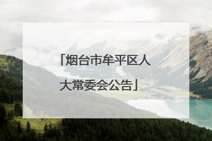 烟台市牟平区人大常委会公告
