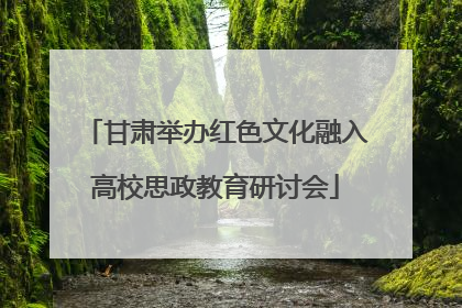 甘肃举办红色文化融入高校思政教育研讨会