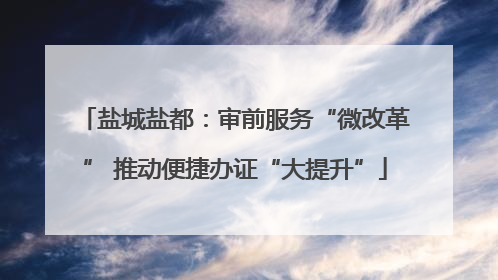 盐城盐都：审前服务“微改革” 推动便捷办证“大提升”
