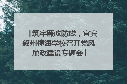 筑牢廉政防线，宜宾叙州樟海学校召开党风廉政建设专题会