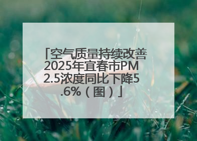 空气质量持续改善 2025年宜春市PM2.5浓度同比下降5.6%（图）