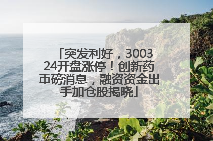 突发利好，300324开盘涨停！创新药重磅消息，融资资金出手加仓股揭晓
