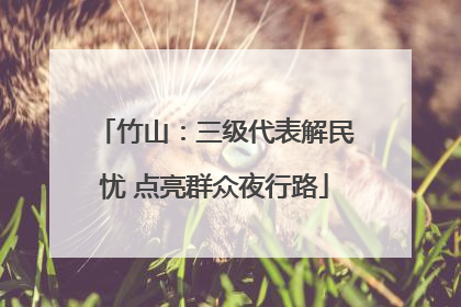 竹山：三级代表解民忧 点亮群众夜行路