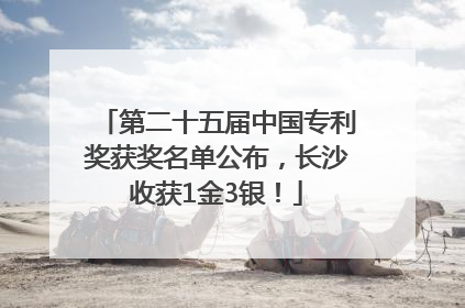 第二十五届中国专利奖获奖名单公布，长沙收获1金3银！