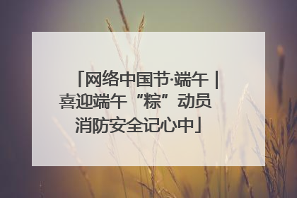 网络中国节·端午｜喜迎端午“粽”动员 消防安全记心中