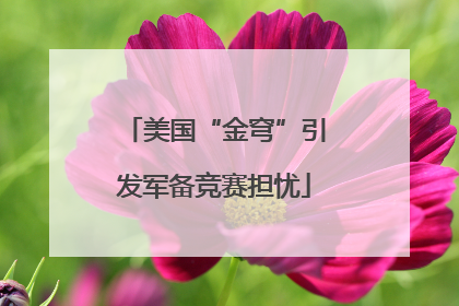 美国“金穹”引发军备竞赛担忧