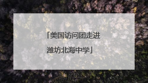 美国访问团走进潍坊北海中学