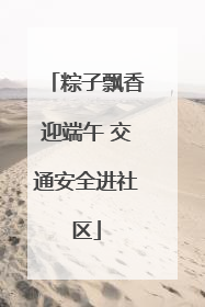 粽子飘香迎端午 交通安全进社区