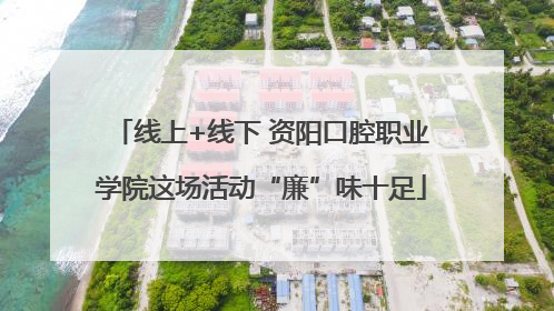 线上+线下 资阳口腔职业学院这场活动“廉”味十足