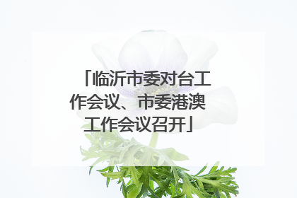 临沂市委对台工作会议、市委港澳工作会议召开