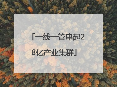 一线一管串起28亿产业集群