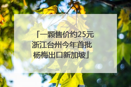 一颗售价约25元 浙江台州今年首批杨梅出口新加坡