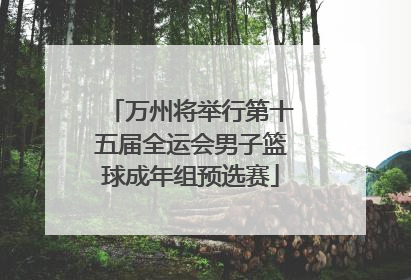 万州将举行第十五届全运会男子篮球成年组预选赛