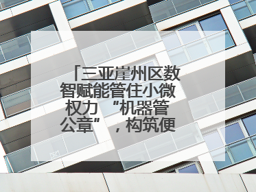 三亚崖州区数智赋能管住小微权力 “机器管公章”，构筑便民服务新生态