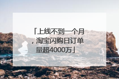上线不到一个月，淘宝闪购日订单量超4000万
