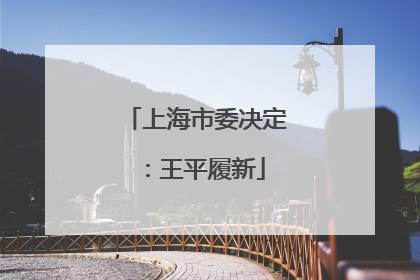 上海市委决定：王平履新