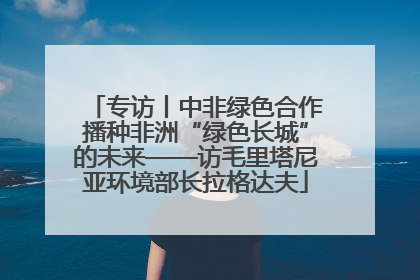 专访丨中非绿色合作播种非洲“绿色长城”的未来——访毛里塔尼亚环境部长拉格达夫