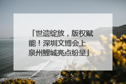 世遗绽放，版权赋能！深圳文博会上 泉州鲤城亮点纷呈