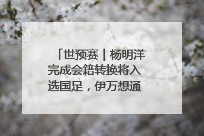 世预赛｜杨明洋完成会籍转换将入选国足，伊万想通了要打双后腰？