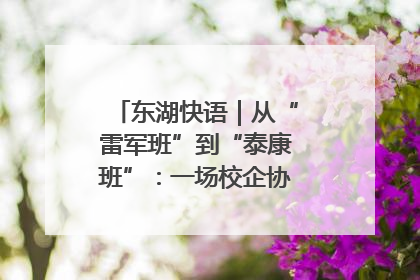 东湖快语｜从“雷军班”到“泰康班”：一场校企协同的“接力赛”