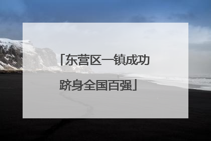 东营区一镇成功跻身全国百强