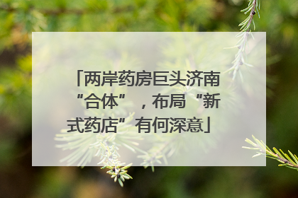 两岸药房巨头济南“合体”，布局“新式药店”有何深意