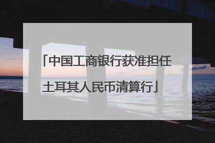 中国工商银行获准担任土耳其人民币清算行