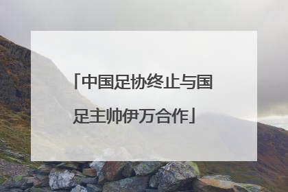 中国足协终止与国足主帅伊万合作