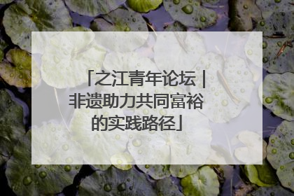 之江青年论坛｜非遗助力共同富裕的实践路径