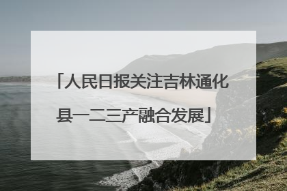 人民日报关注吉林通化县一二三产融合发展