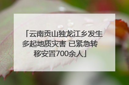 云南贡山独龙江乡发生多起地质灾害 已紧急转移安置700余人