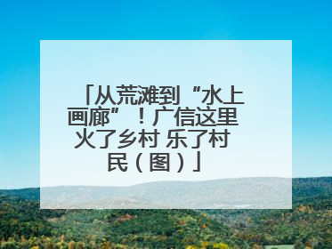 从荒滩到“水上画廊”！广信这里火了乡村 乐了村民（图）