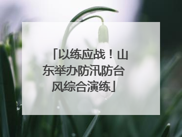 以练应战！山东举办防汛防台风综合演练