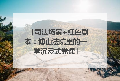 司法场景+红色剧本：博山法院里的一堂沉浸式党课