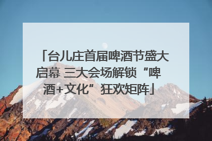 台儿庄首届啤酒节盛大启幕 三大会场解锁“啤酒+文化”狂欢矩阵