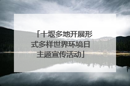 十堰多地开展形式多样世界环境日主题宣传活动