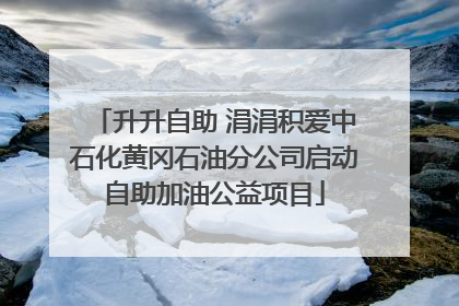 升升自助 涓涓积爱中石化黄冈石油分公司启动自助加油公益项目
