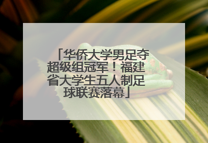 华侨大学男足夺超级组冠军！福建省大学生五人制足球联赛落幕