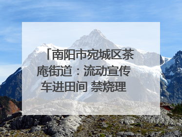 南阳市宛城区茶庵街道：流动宣传车进田间 禁烧理念入人心