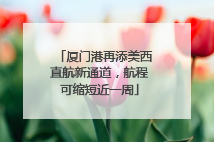 厦门港再添美西直航新通道，航程可缩短近一周