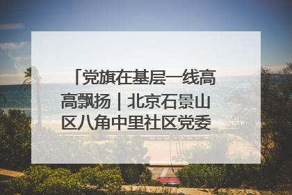 党旗在基层一线高高飘扬｜北京石景山区八角中里社区党委：用脚步丈量民生
